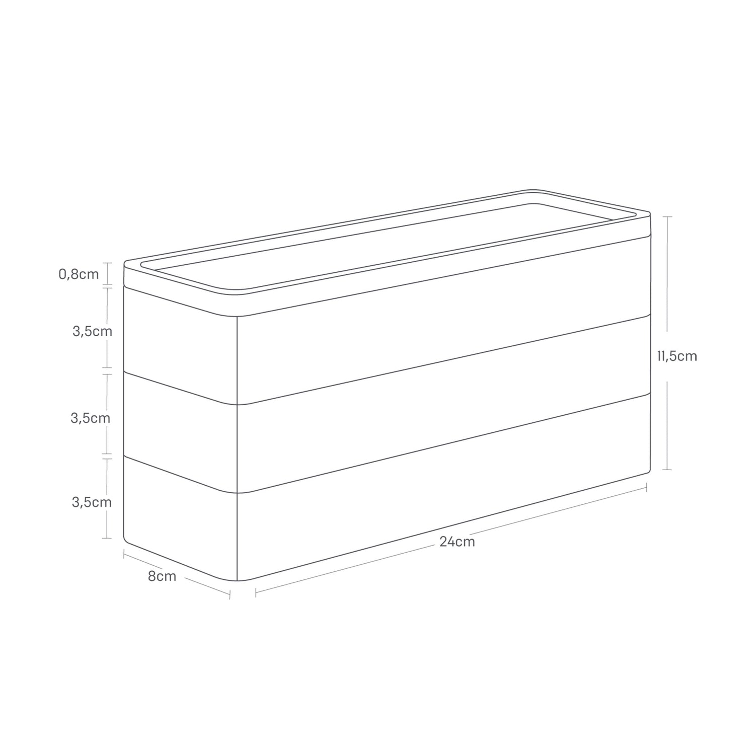 3 Tier Stacking Jewellery Box