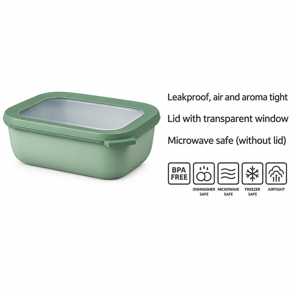Mepal Cirqula Rectangular Multi Bowl Set – 3 Piece