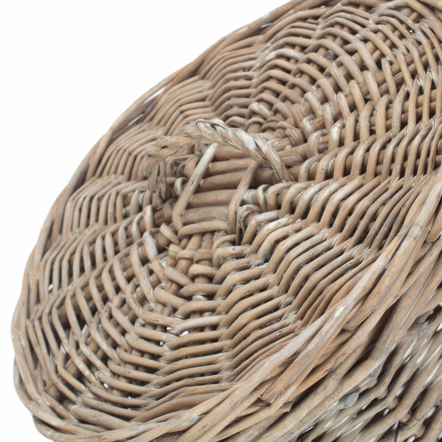 Wicker Lidded Toilet Roll Storage Basket