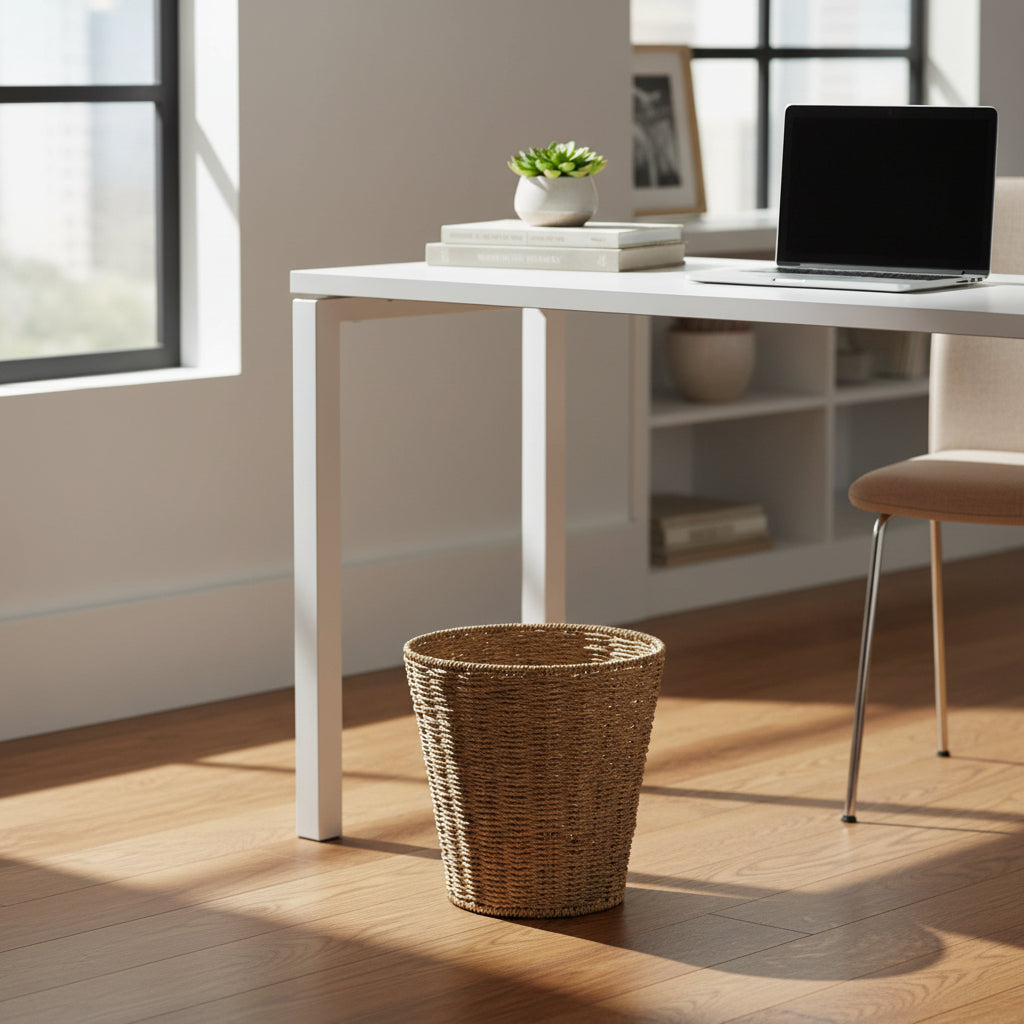 Seagrass Round Waste Paper Basket