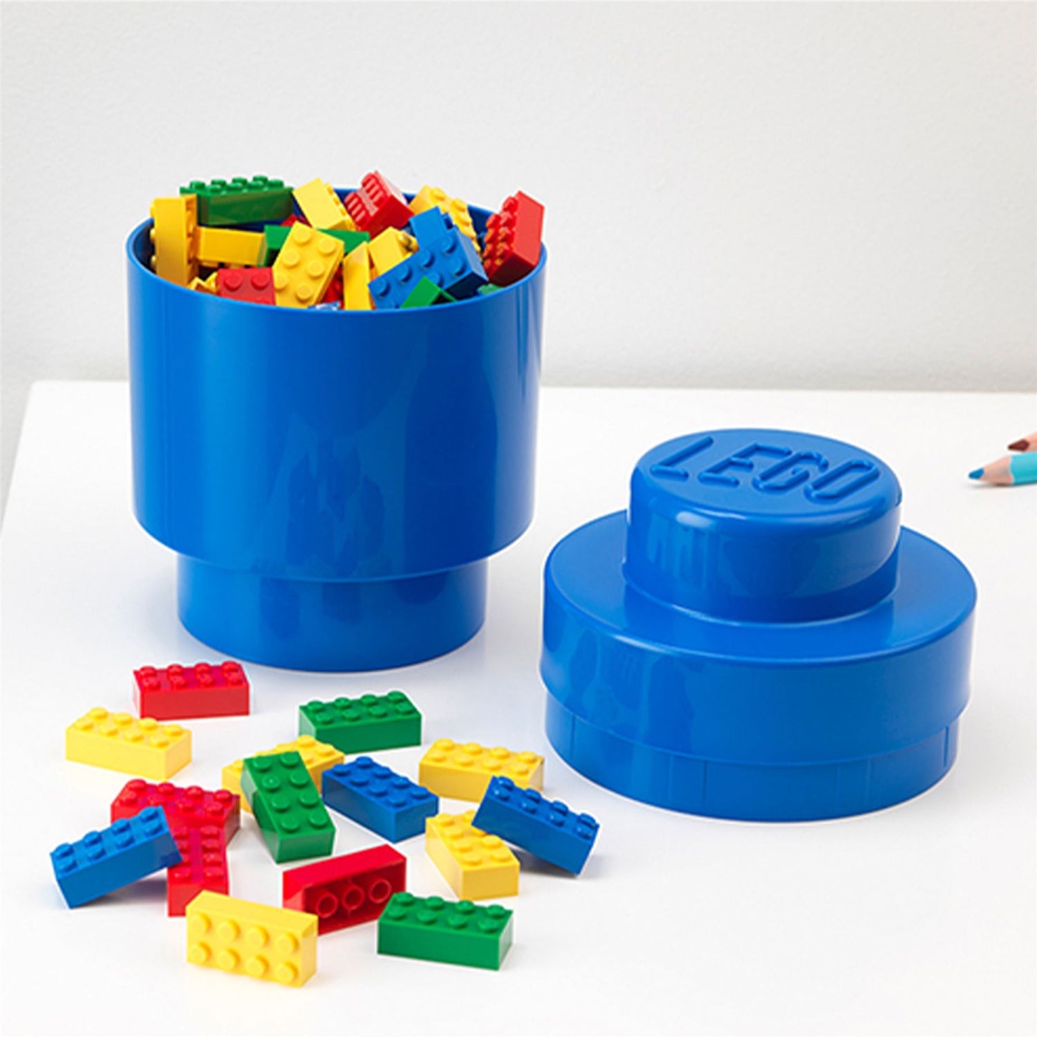 Giant LEGO Brick Storage Box - Round - Not A Boring Box APFE