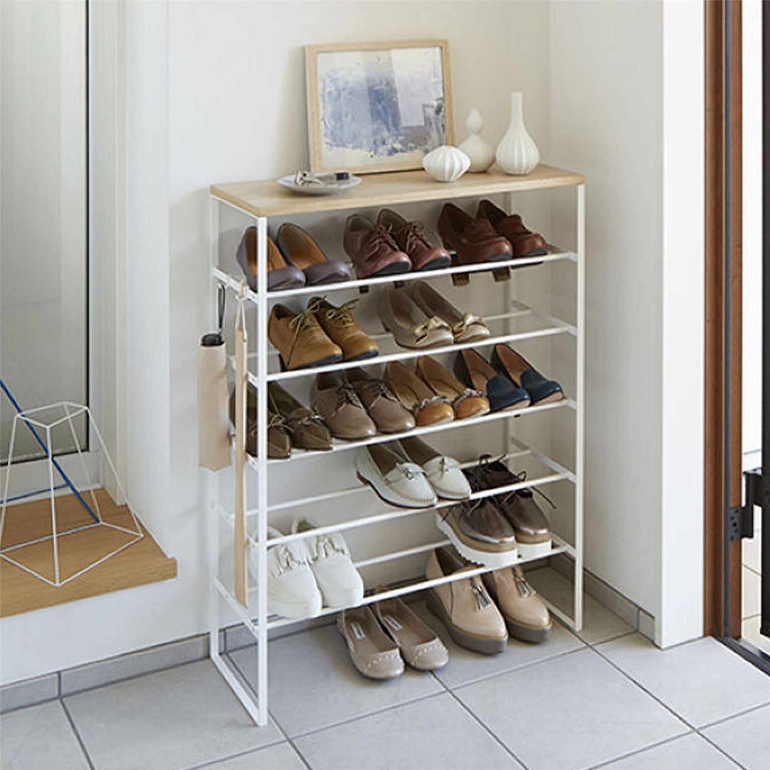 6 Tier Shoe Storage Console - Tower