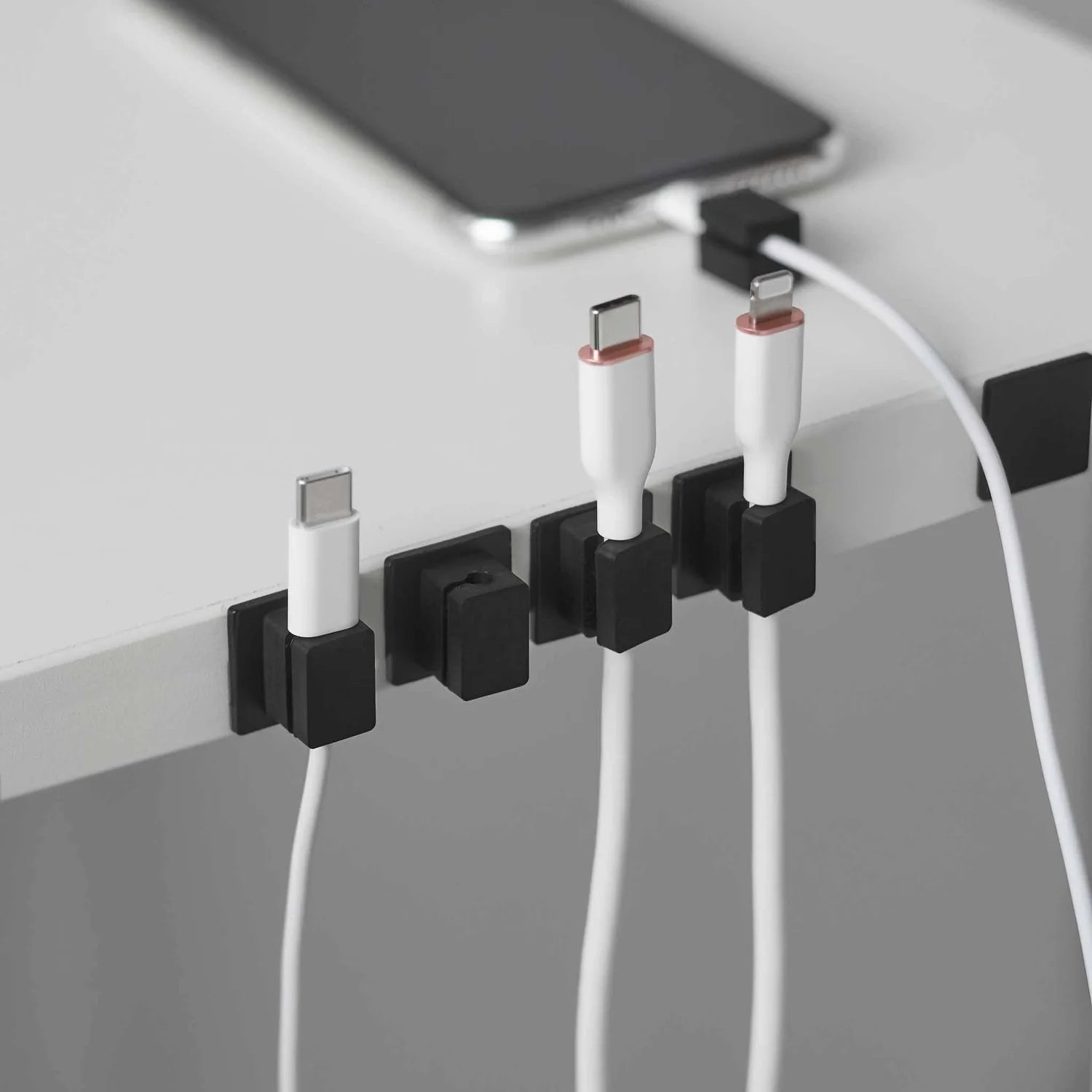 5 x Magnetic Cable Holders With Adhesive Base
