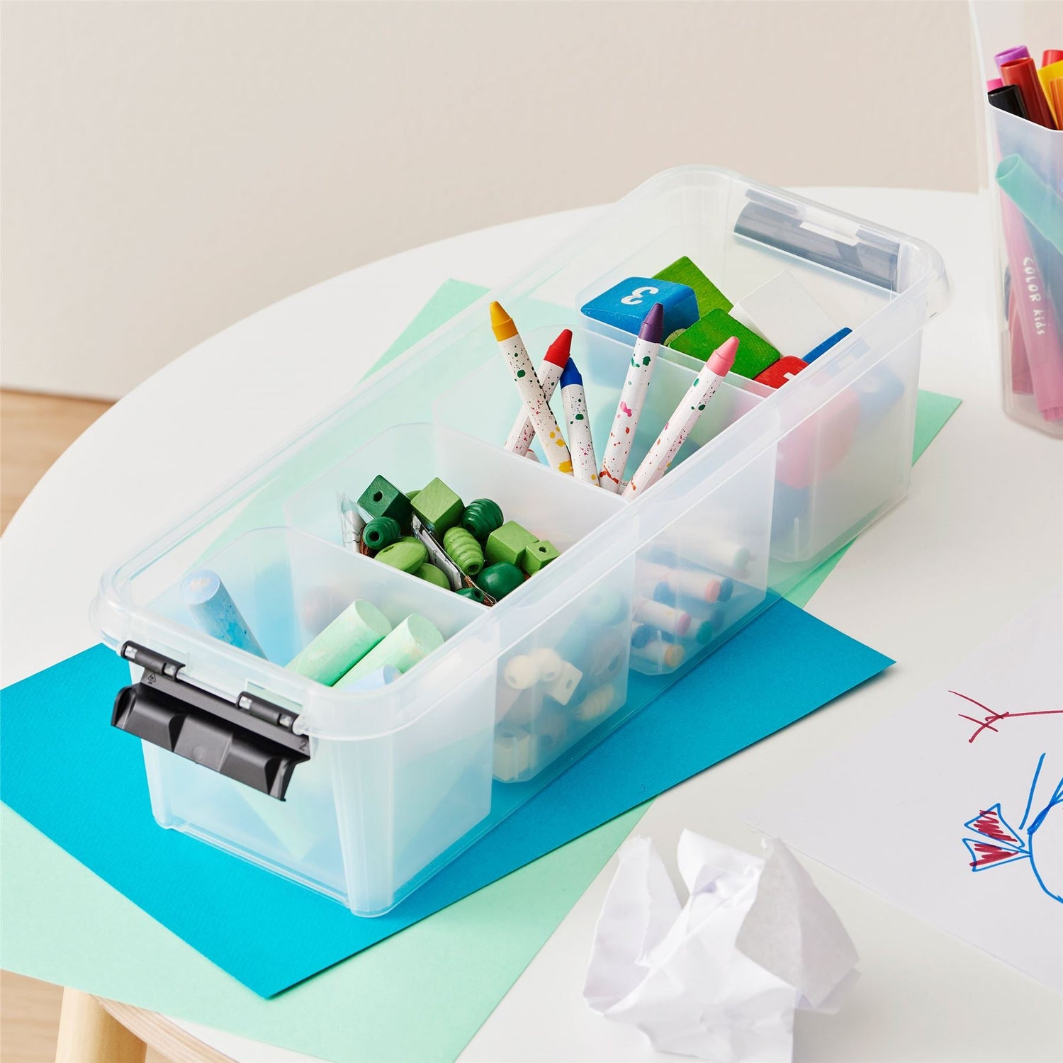 Plastic Storage Box with 4 Inserts