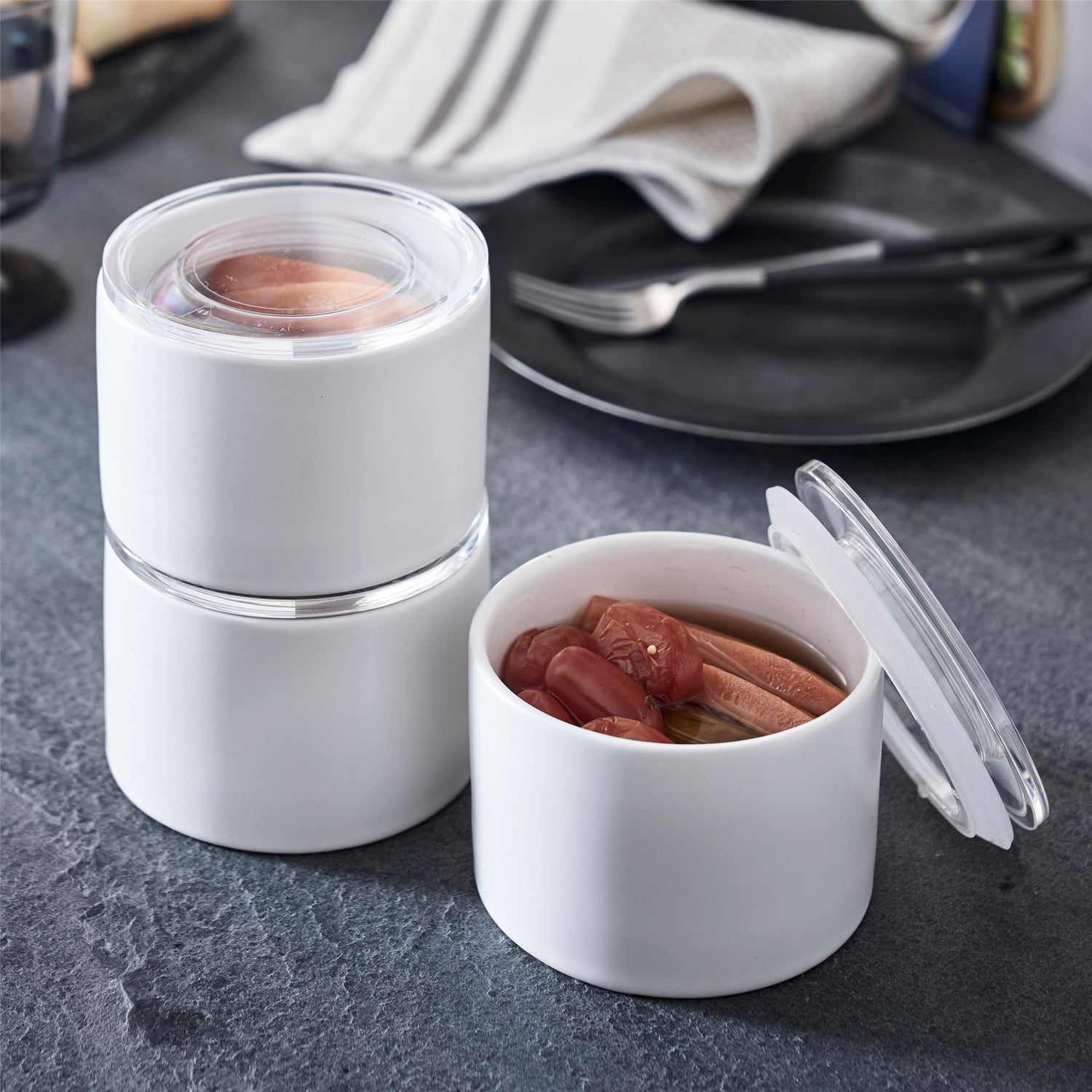 Stackable Ceramic Canister - Small