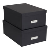 Set Of 2 Fibreboard Storage Boxes - Ulrika