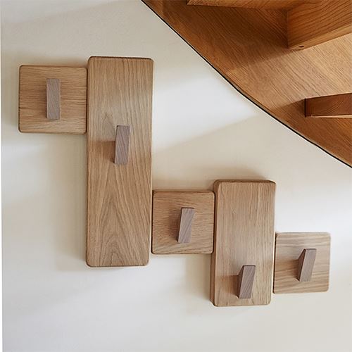 Handmade Under Stairs Solid Oak Coat Rack