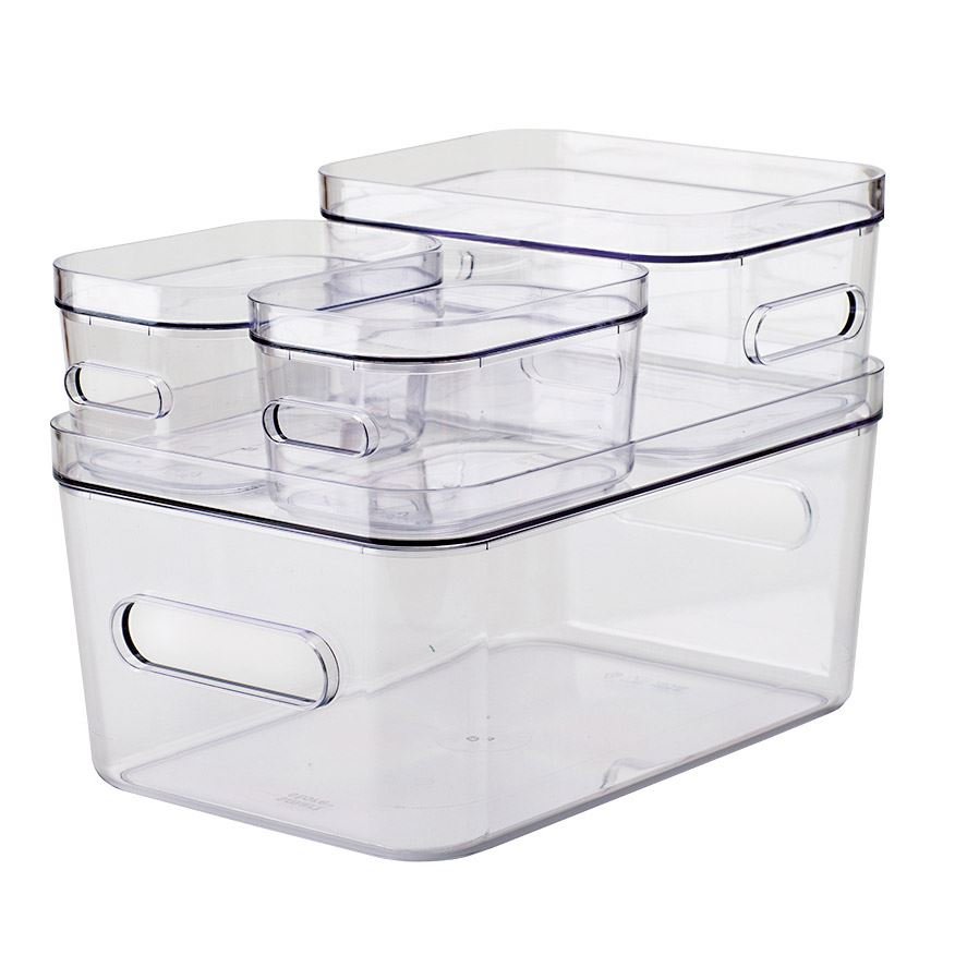 Stacking Lidded Fridge Storage Box Bundle - Not A Boring Box APFE