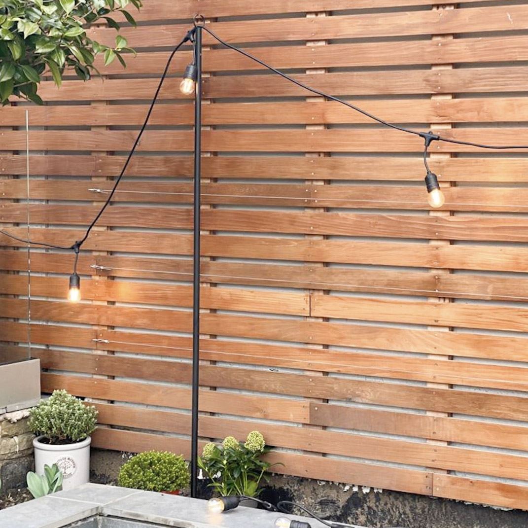 Festoon Poles – Set of 4 for Garden Lighting – NotABoringBox.co.uk
