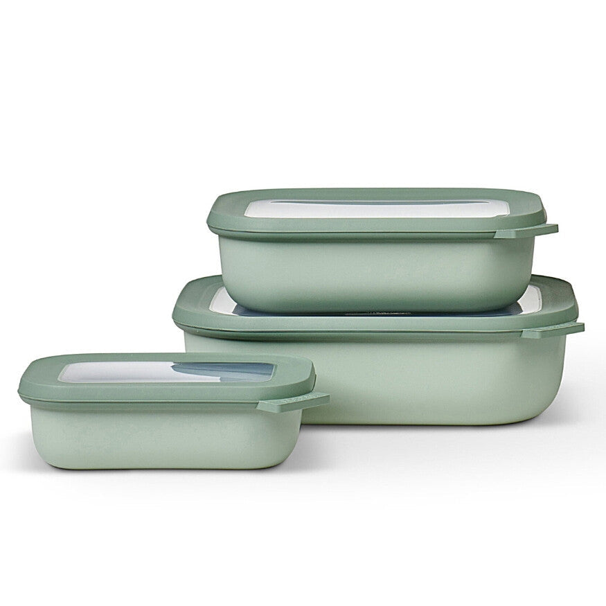 Mepal Cirqula Rectangular Multi Bowl Set – 3 Piece