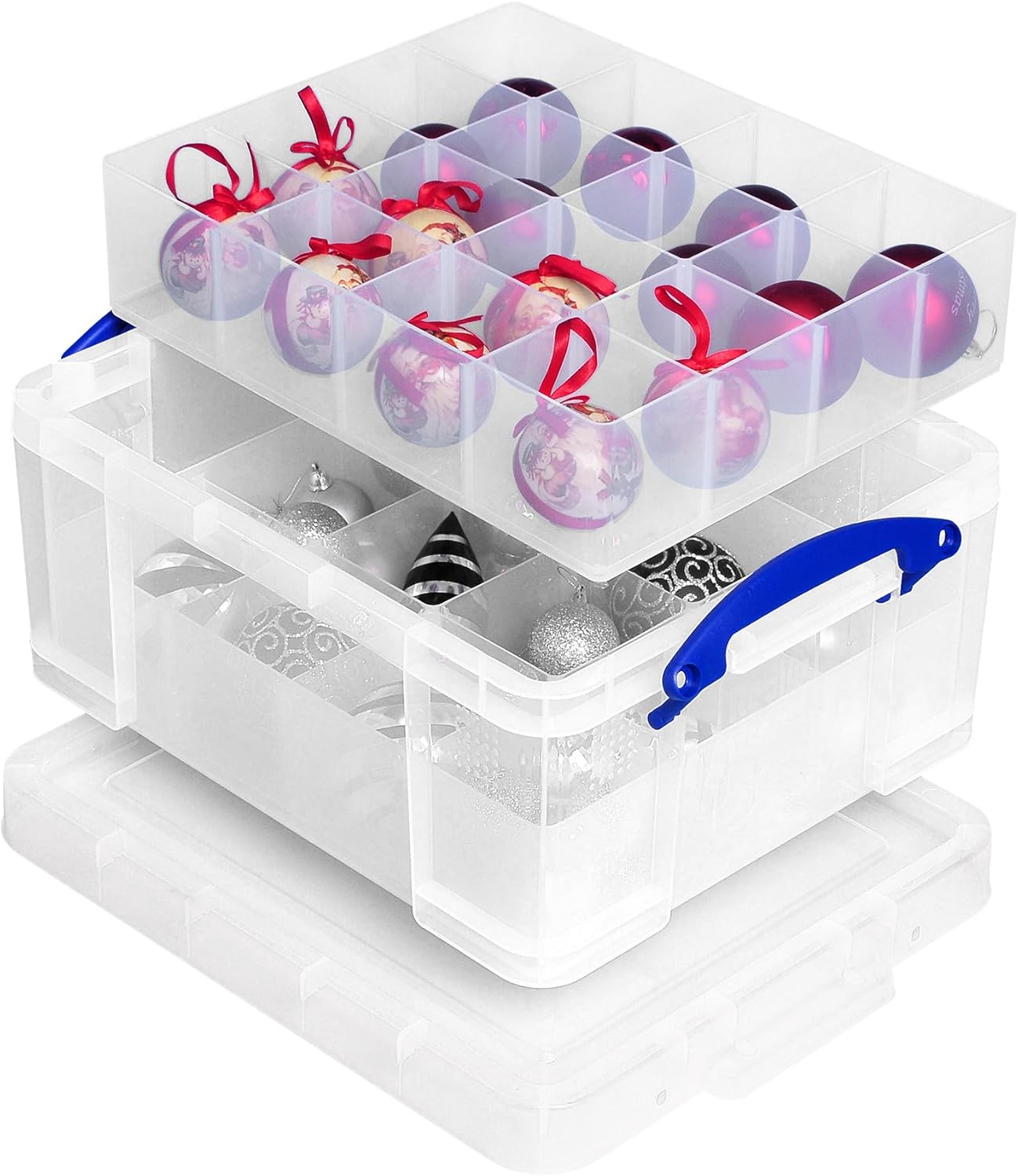 Christmas Decoration Storage Box 21 Litre With Trays