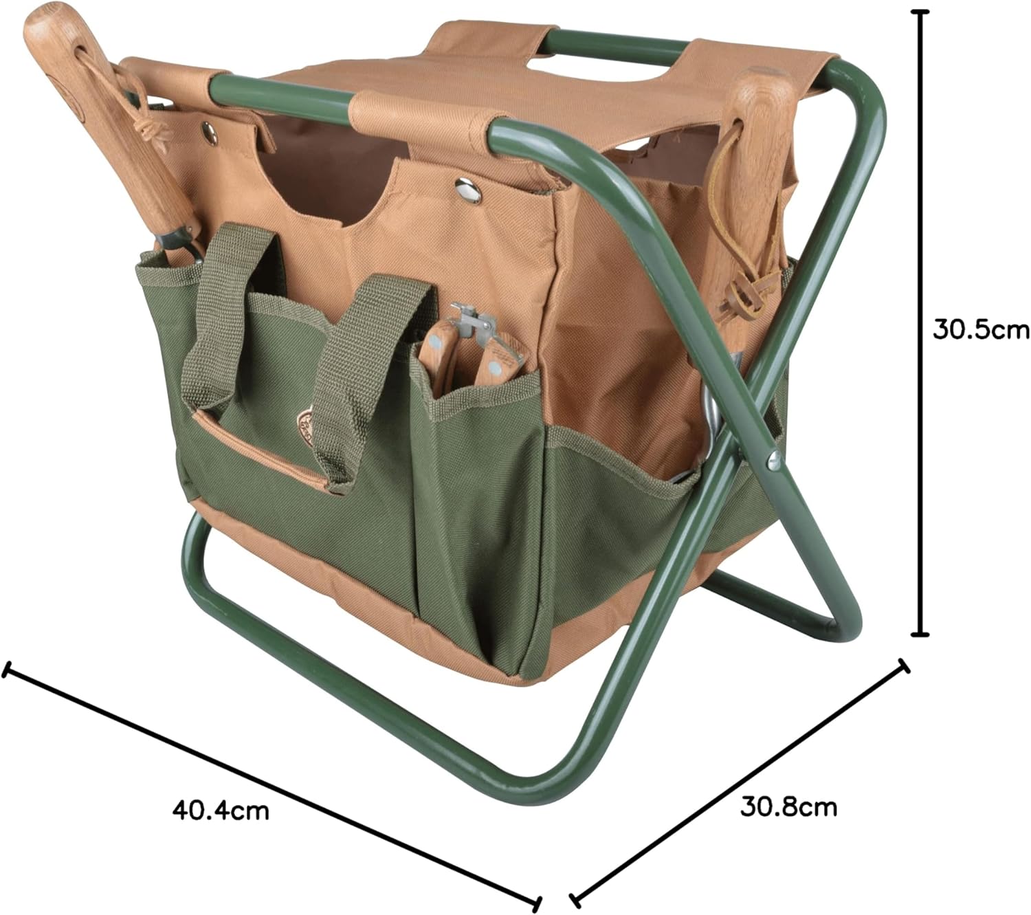 Folding Garden Tool Store & Stool