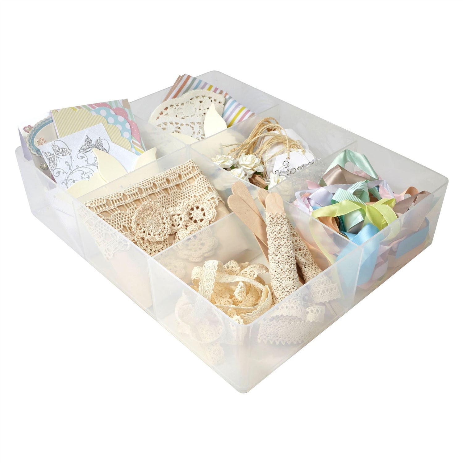6 Compartment Craft Storage Tray - Not A Boring Box APFE