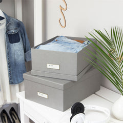 Set of 2 Fibreboard Storage Boxes - Ulrika - Not A Boring Box APFE