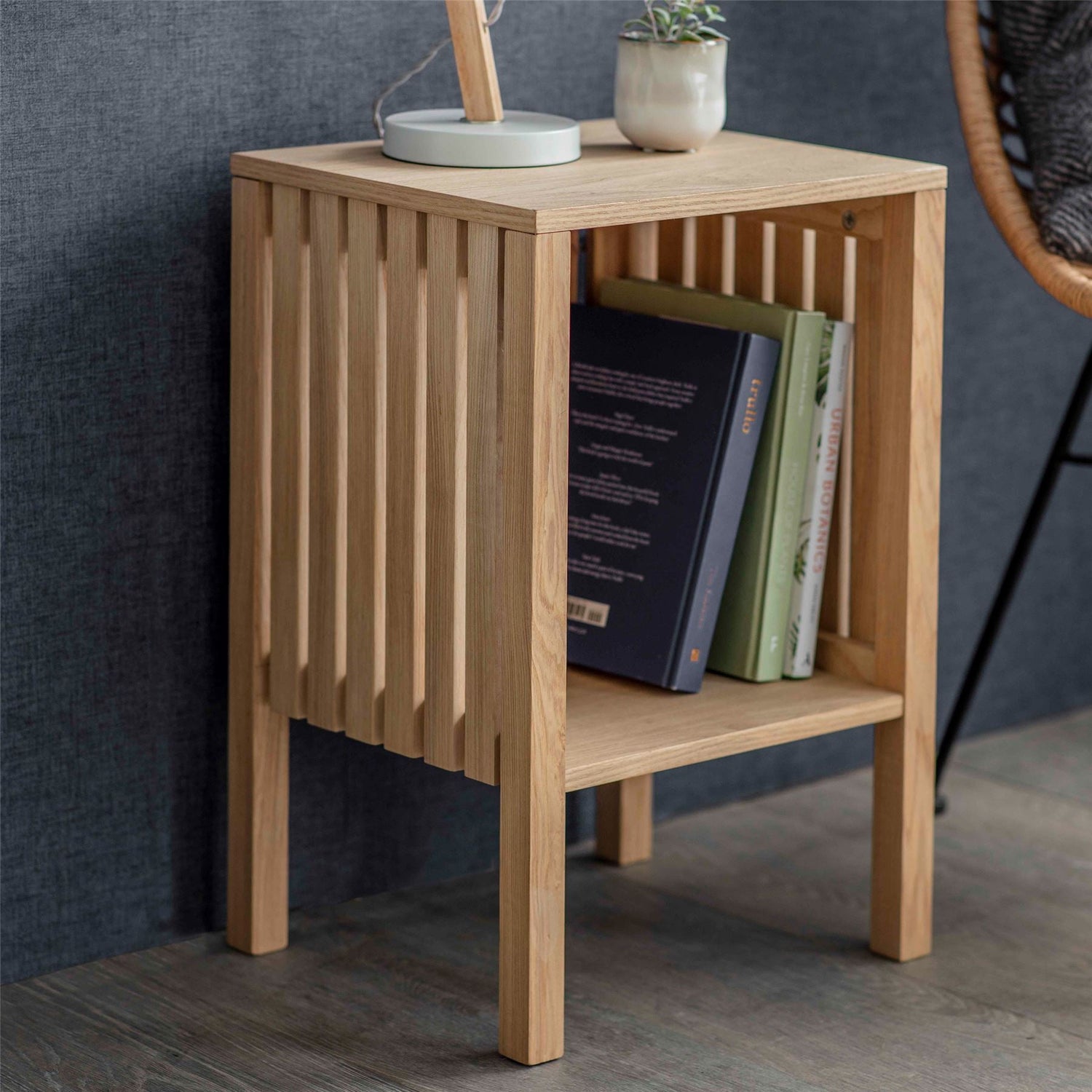 Wooden Side Table - Linear