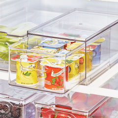 The Home Edit with iDesign - Divided Fridge Drawer - Not A Boring Box
