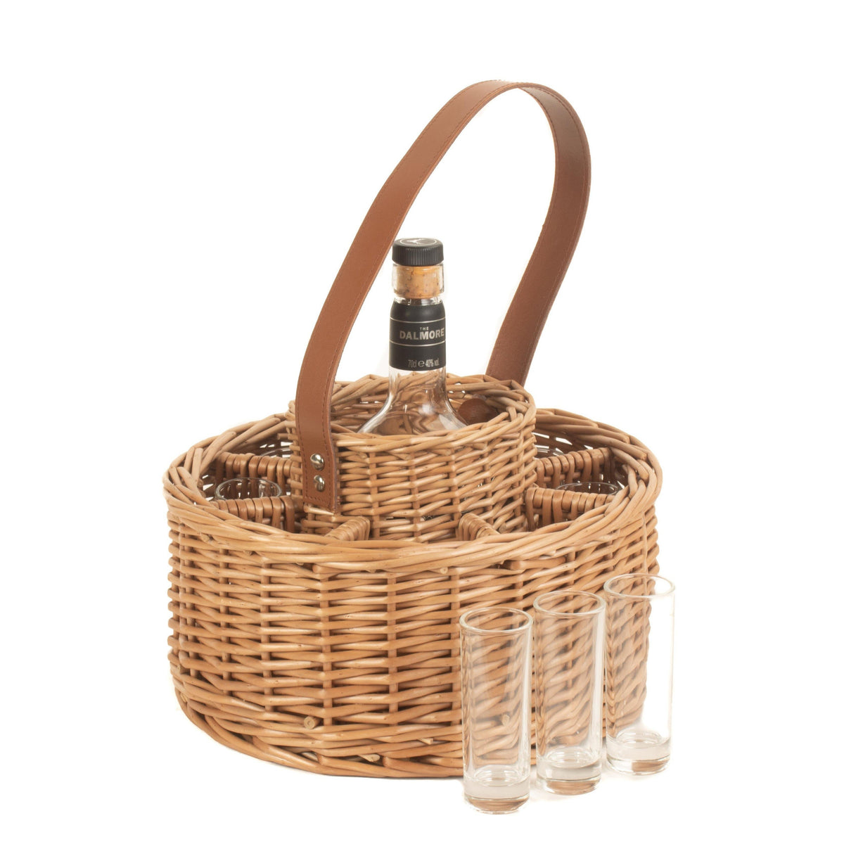 Round Whisky Celebration Carrier with 8 Glasses