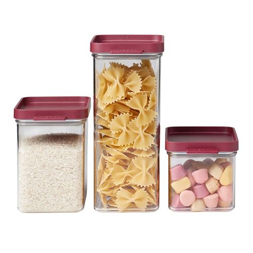 3 x Stacking Kitchen Storage Canisters - Omnia