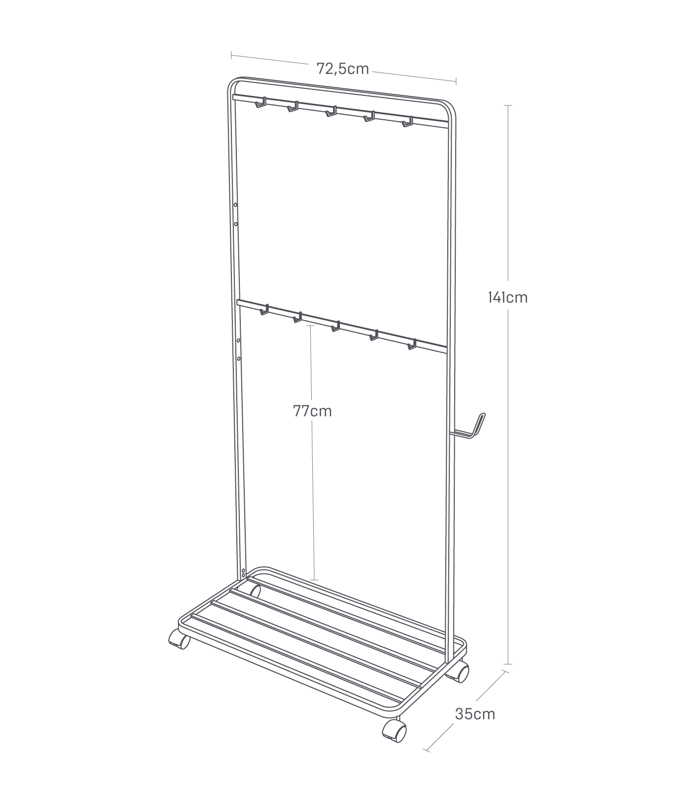 Storage Rack with Casters