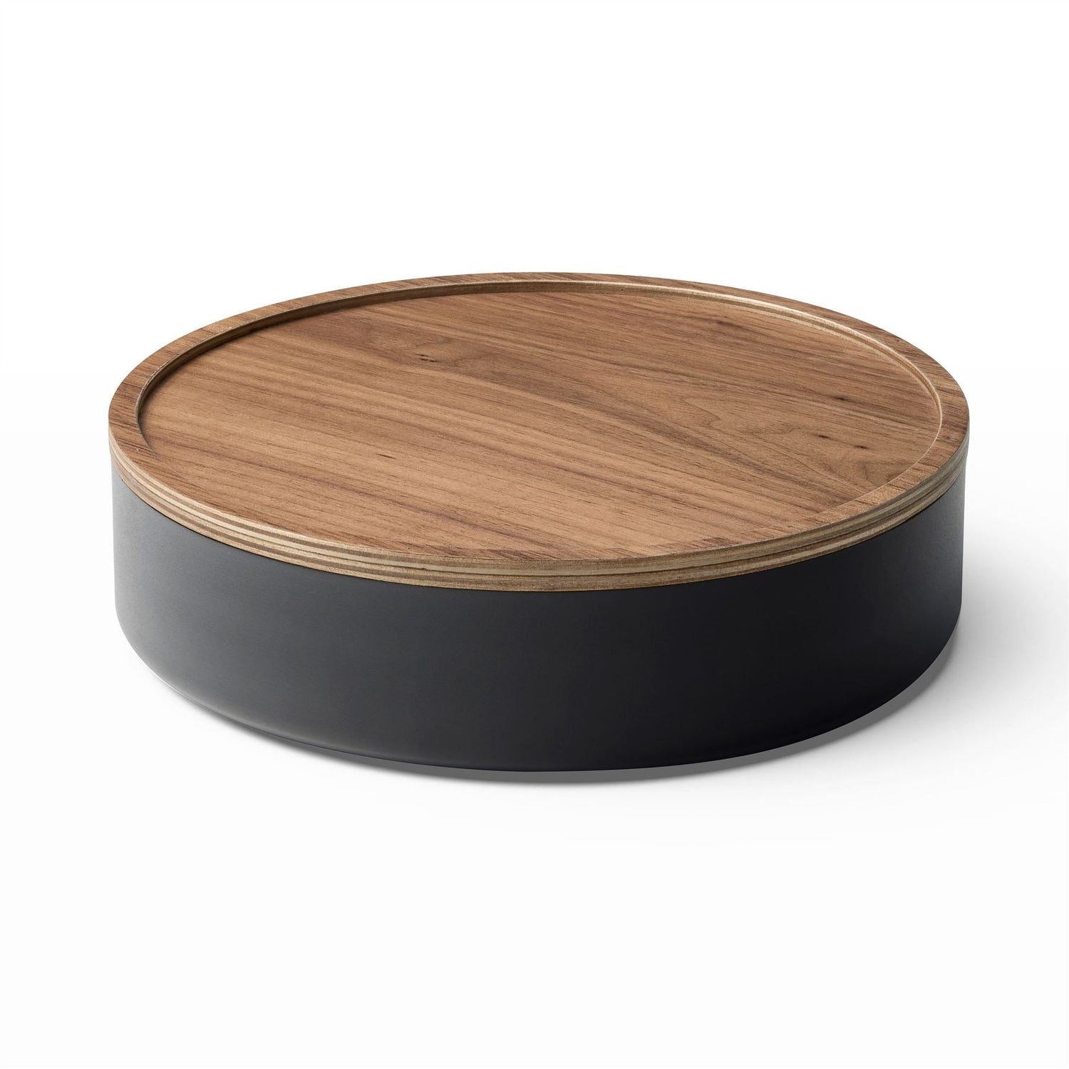 Round Storage Container with Lid - Shallow