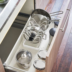 Extendable Pan Lid and Frying Pan Organiser - Not A Boring Box APFE
