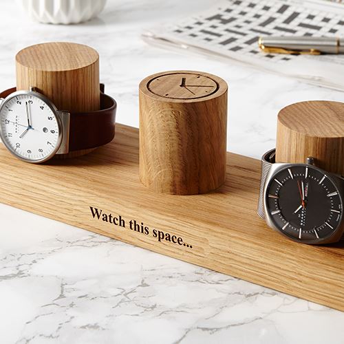 Solid Oak Watch Stand - Three Column