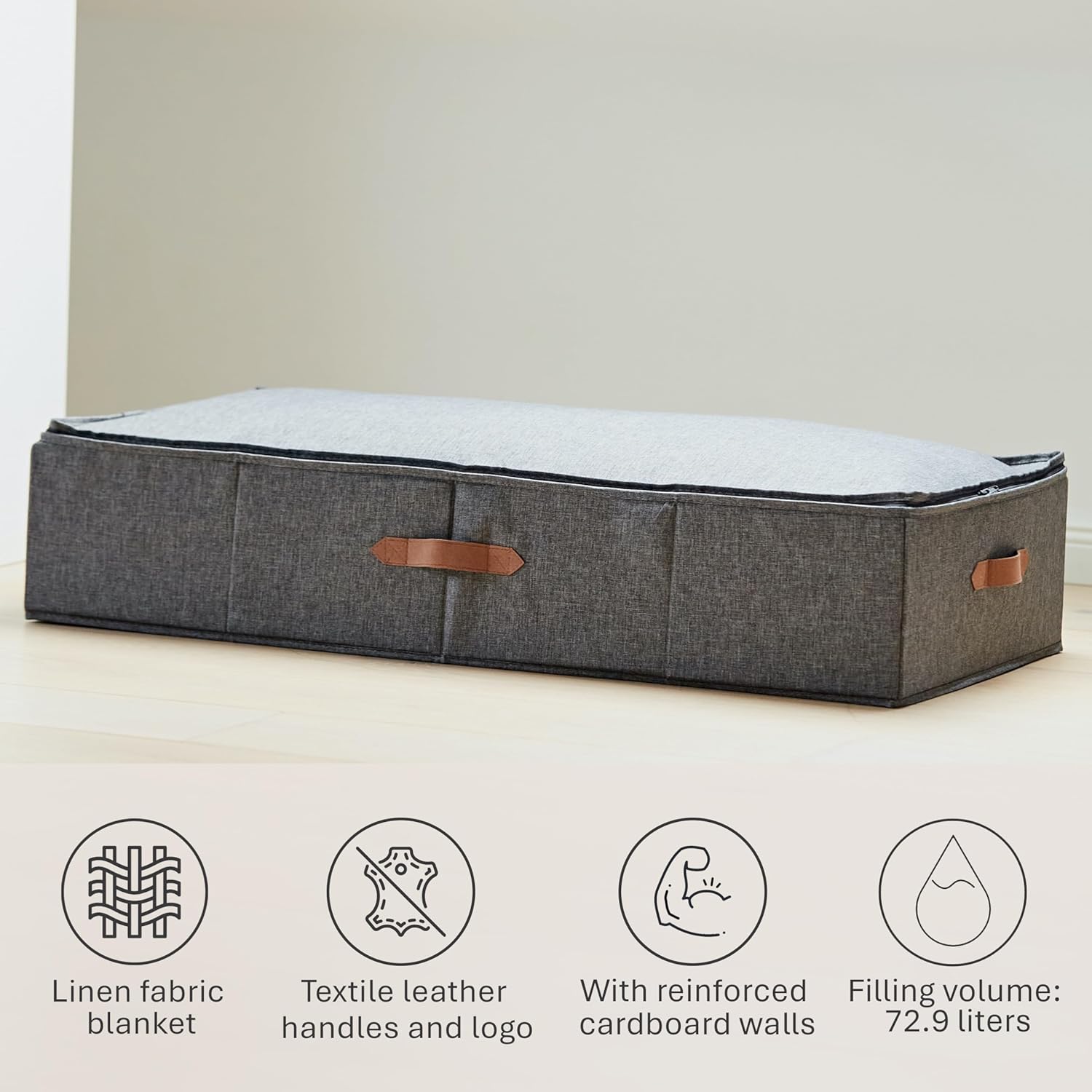 Delux Grey Underbed Storage Chest