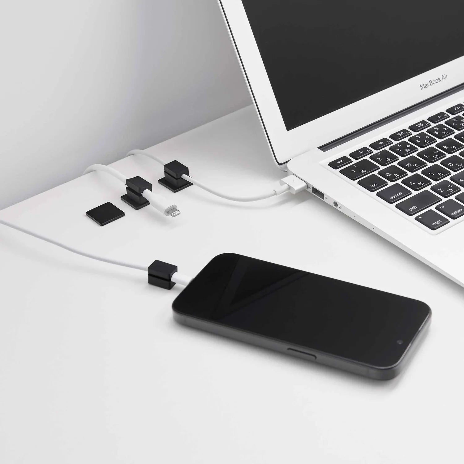 5 x Magnetic Cable Holders With Adhesive Base