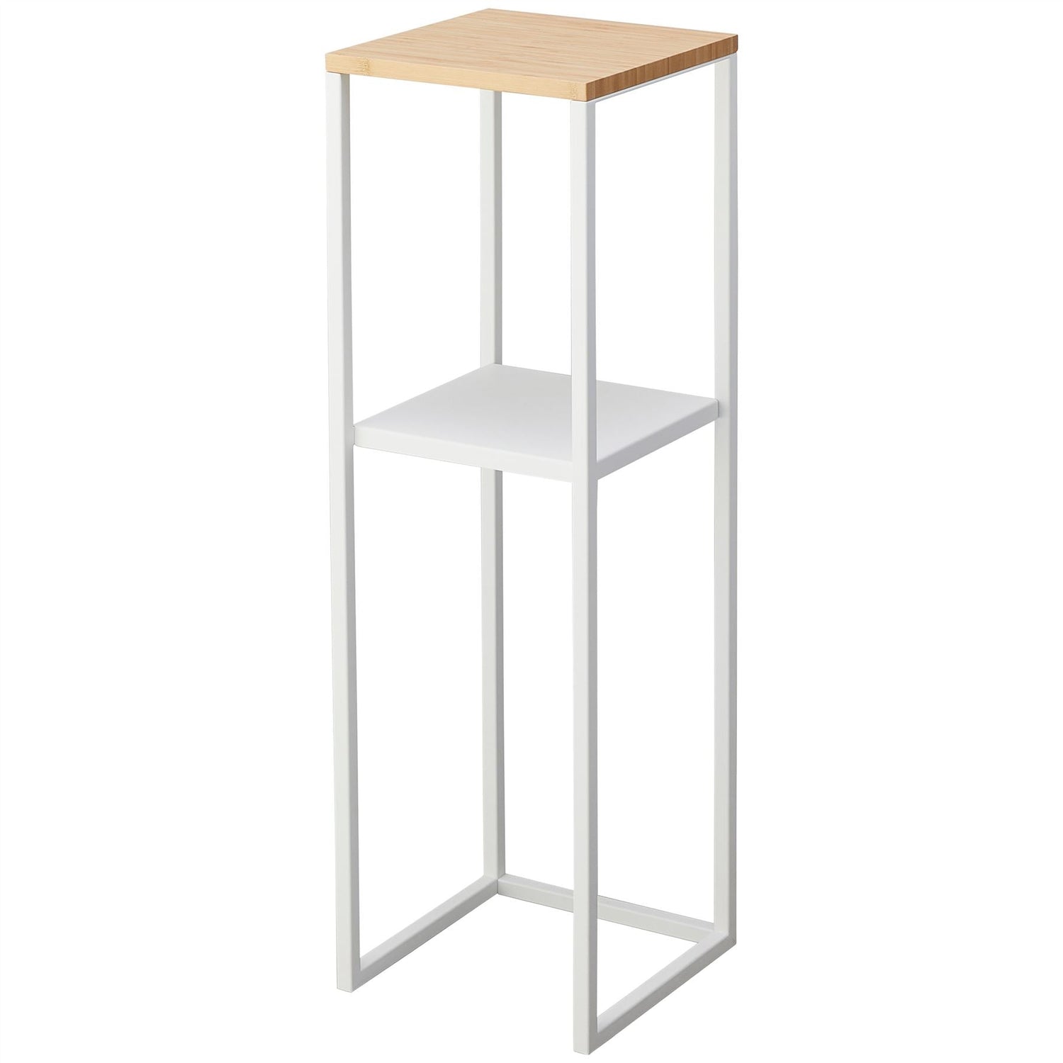 2 Tier Slimline Storage Unit with Wooden Top