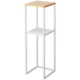 2 Tier Slimline Storage Unit with Wooden Top