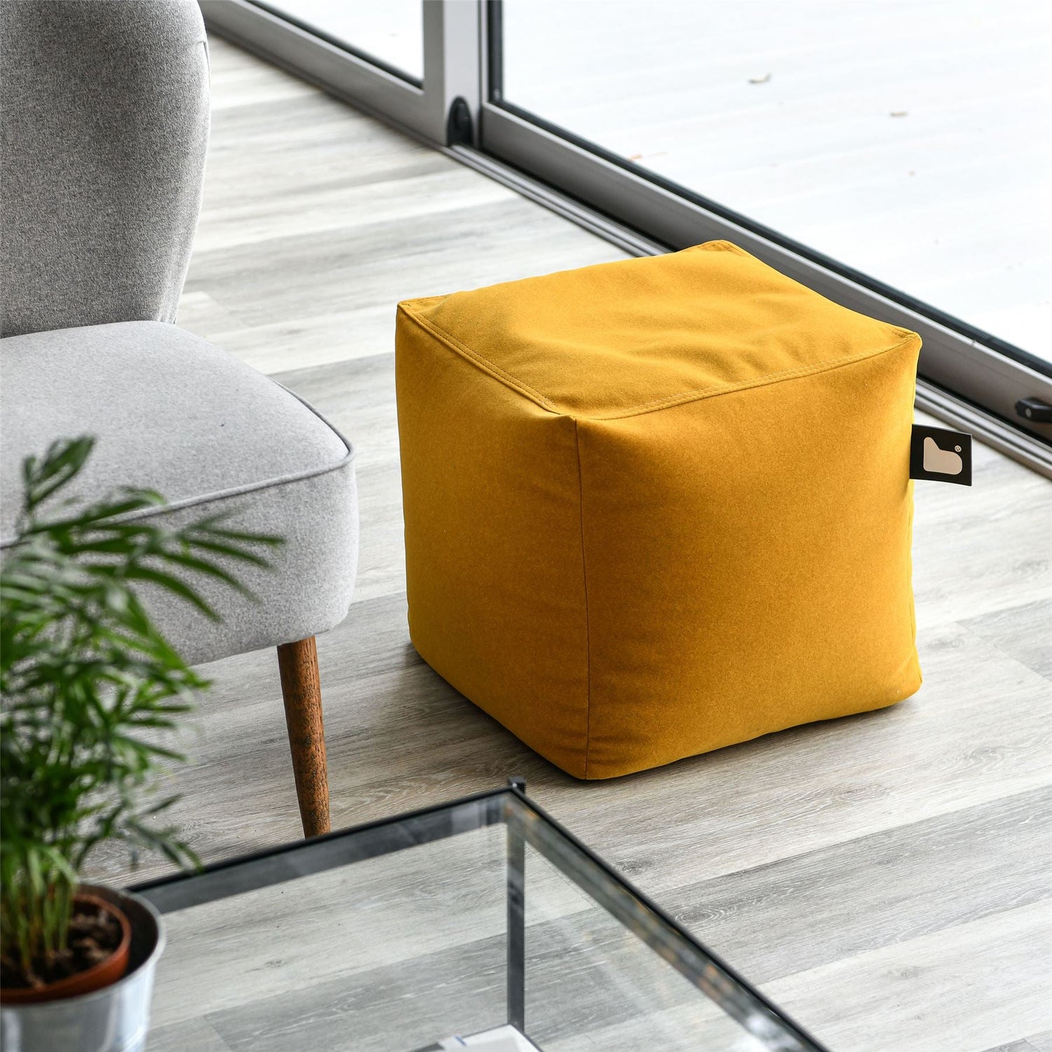 B-Box Footstool - Brushed Suede