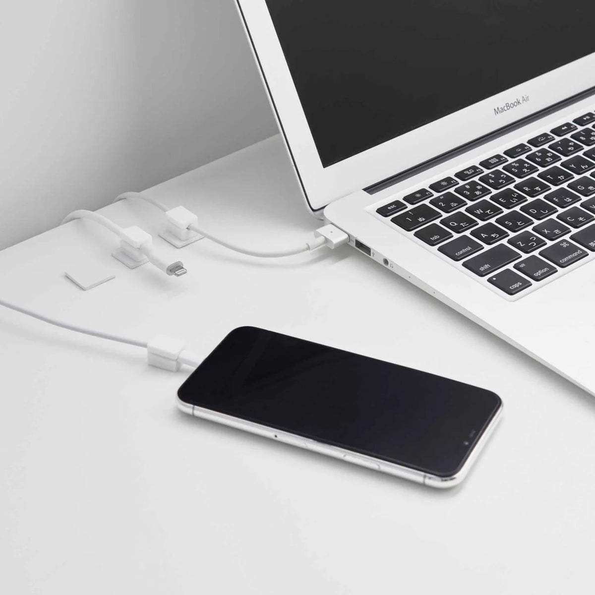 5 x Magnetic Cable Holders With Adhesive Base