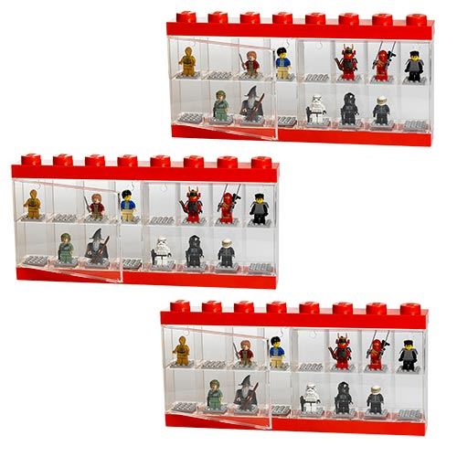 3 x Large LEGO Minifigure Display Cases