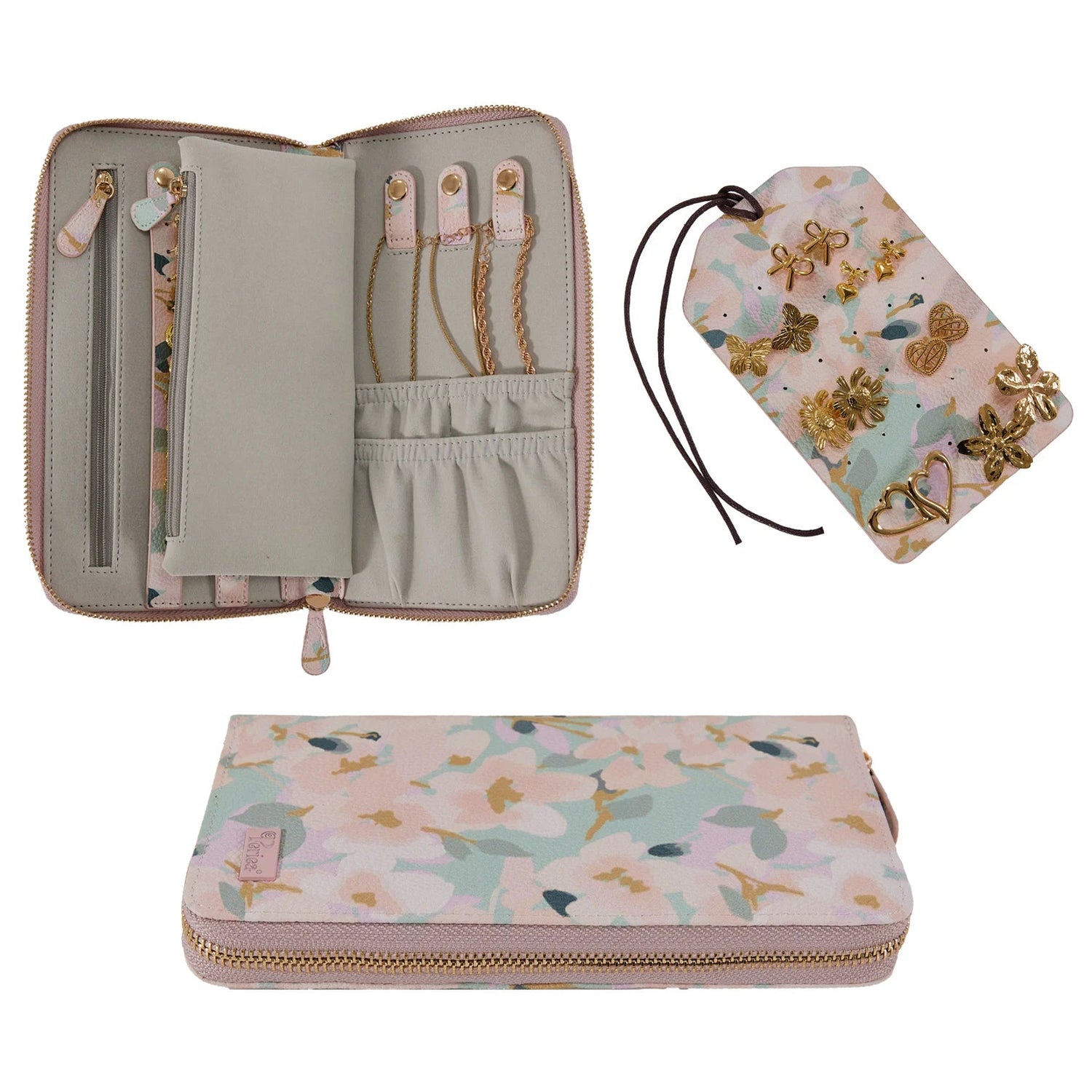 Travel Jewellery Case - Floral