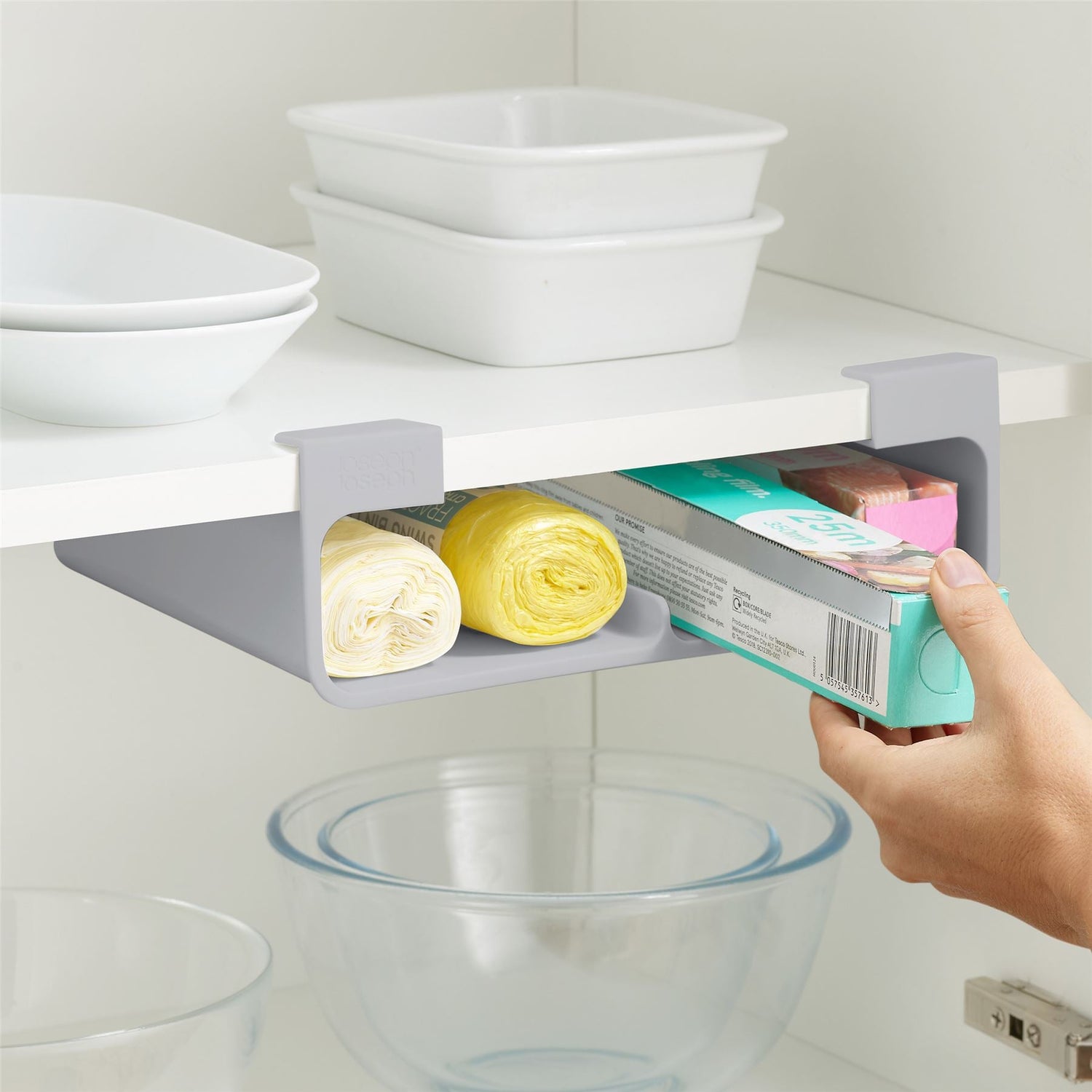 Under Shelf Film, Foil and Bag Organiser - Not A Boring Box APFE