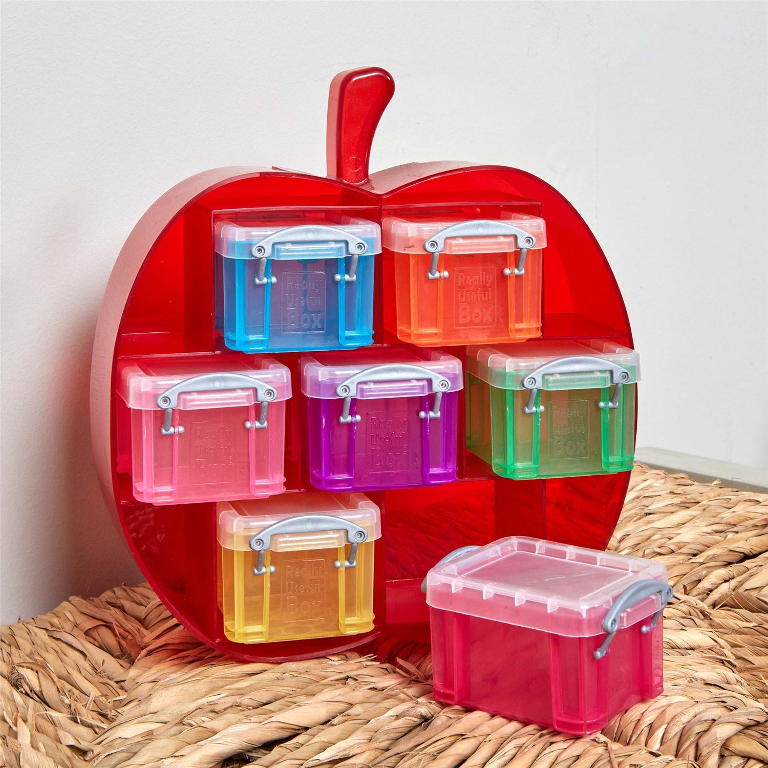 Apple Organiser with 7 x 0.14L Really Useful Boxes
