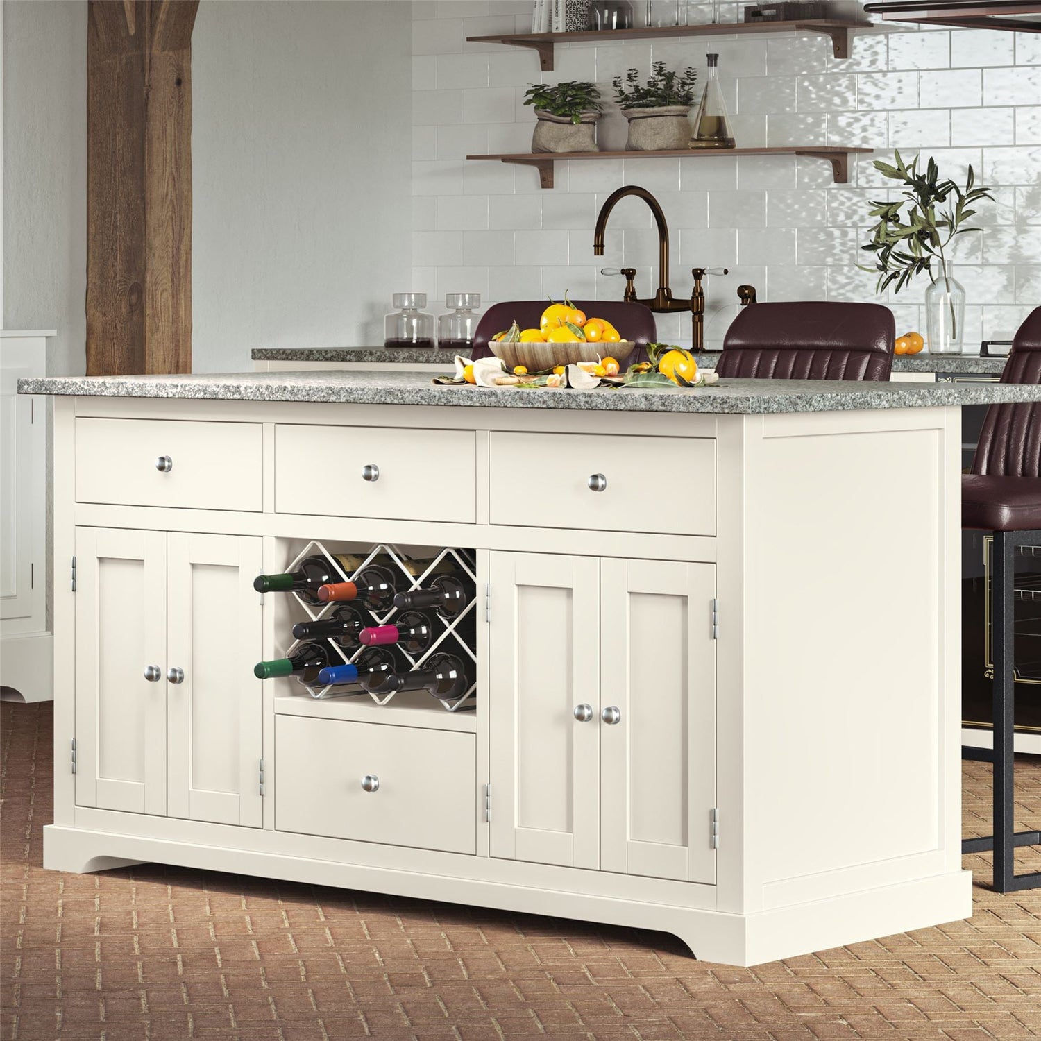 Kitchen Island - Cream