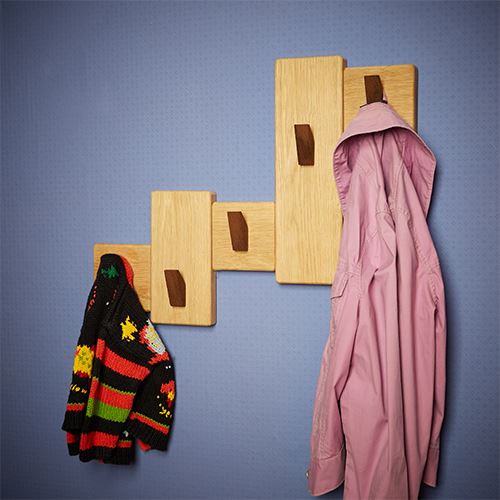 Handmade Under Stairs Solid Oak Coat Rack