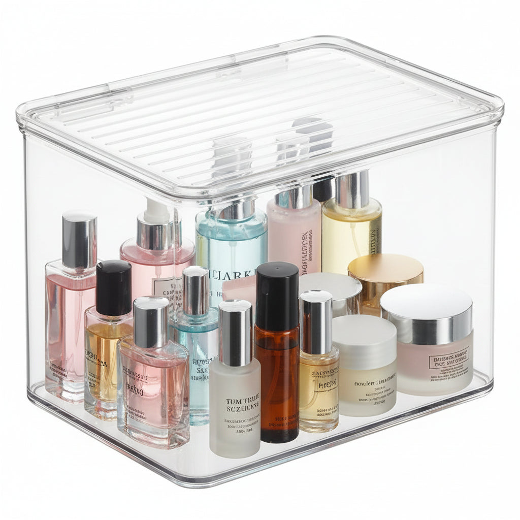iDesign Small Lidded Stackable Storage Box