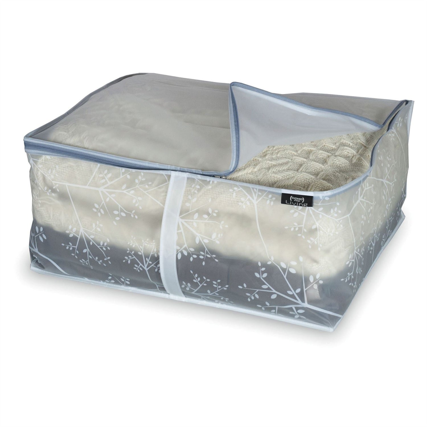 Blanket Storage Bag - White Leaf