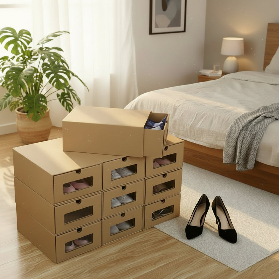 Stackable Shoe Storage Drawers - Cardboard