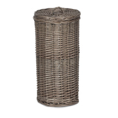 Wicker basket on a white background