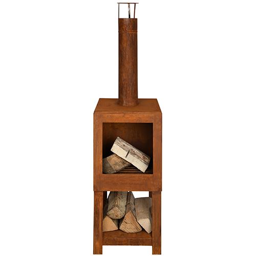 Garden Heater with Wood Store