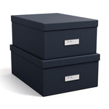 Set Of 2 Fibreboard Storage Boxes - Ulrika