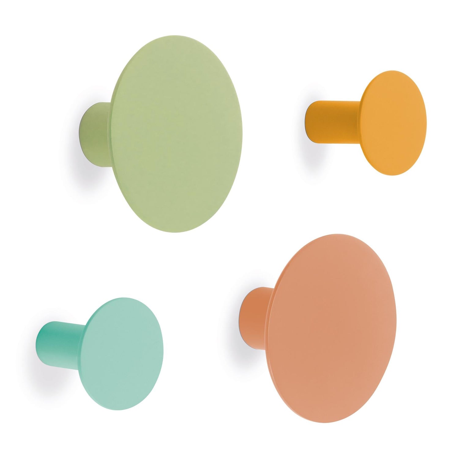 Set of 4 Round Wall Hooks