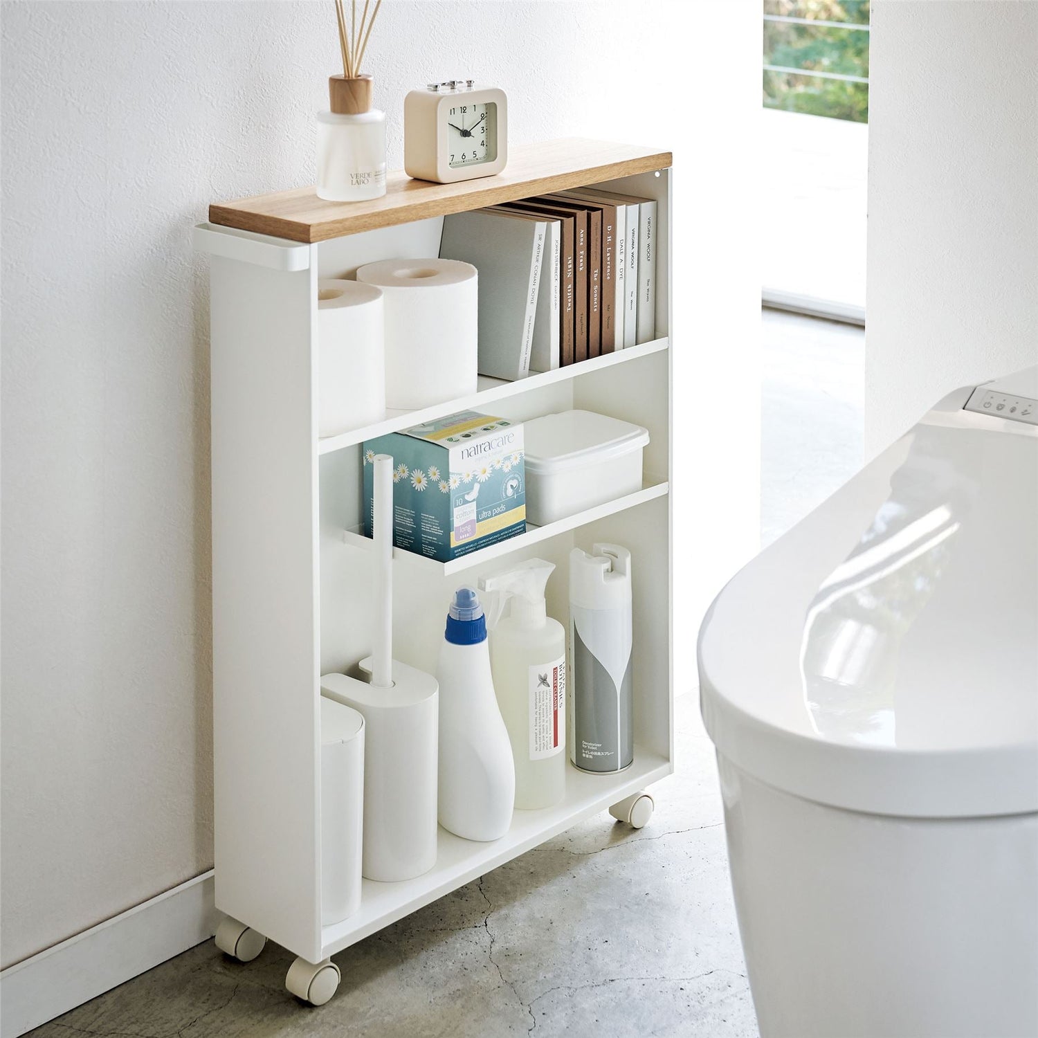 Bathroom Storage Unit on Castors - Slimline