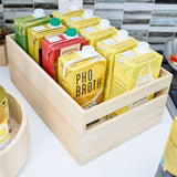 Wooden Pantry Storage Bin with Handle - Tall Large - Not A Boring Box APFE