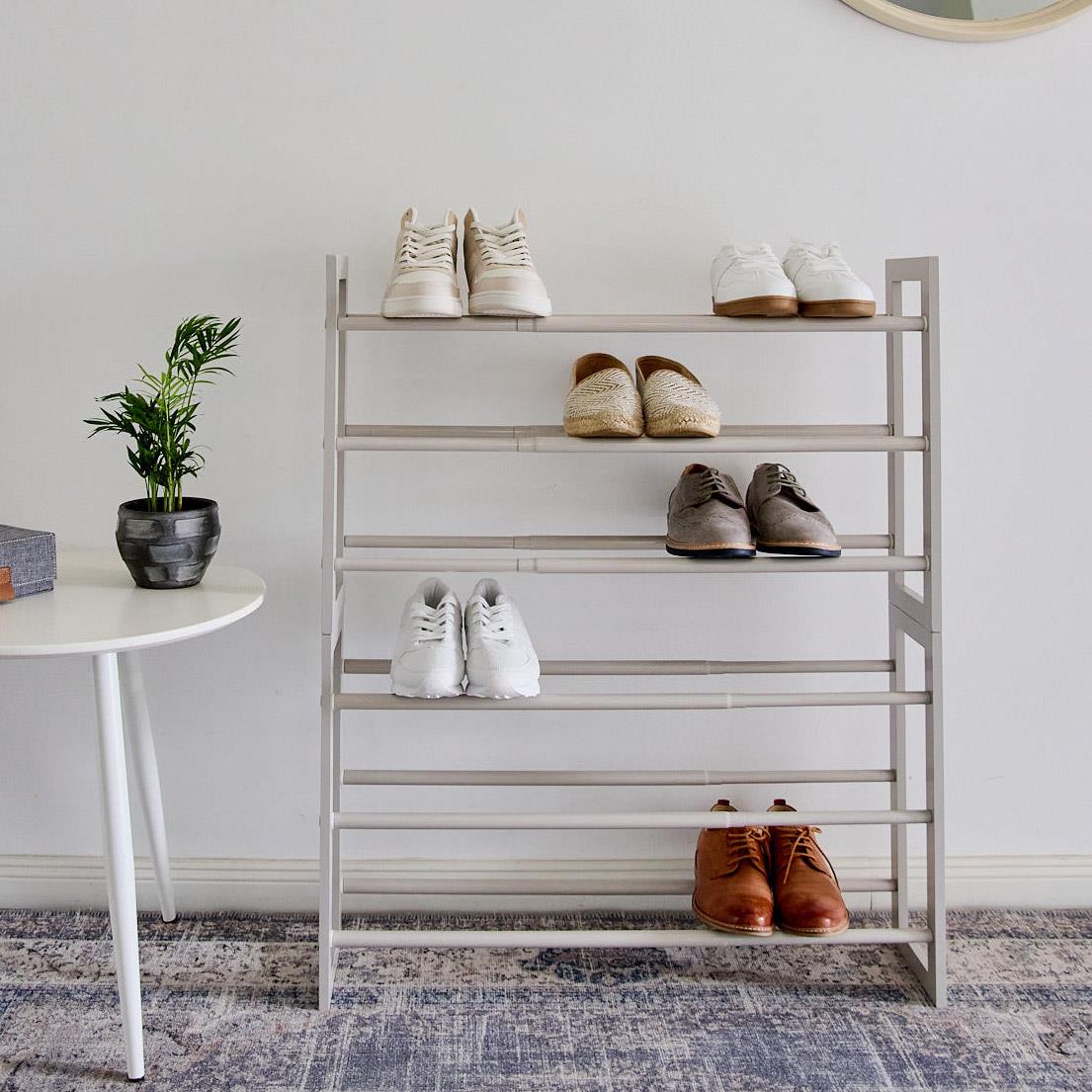 Adjustable Wooden Shoe Rack