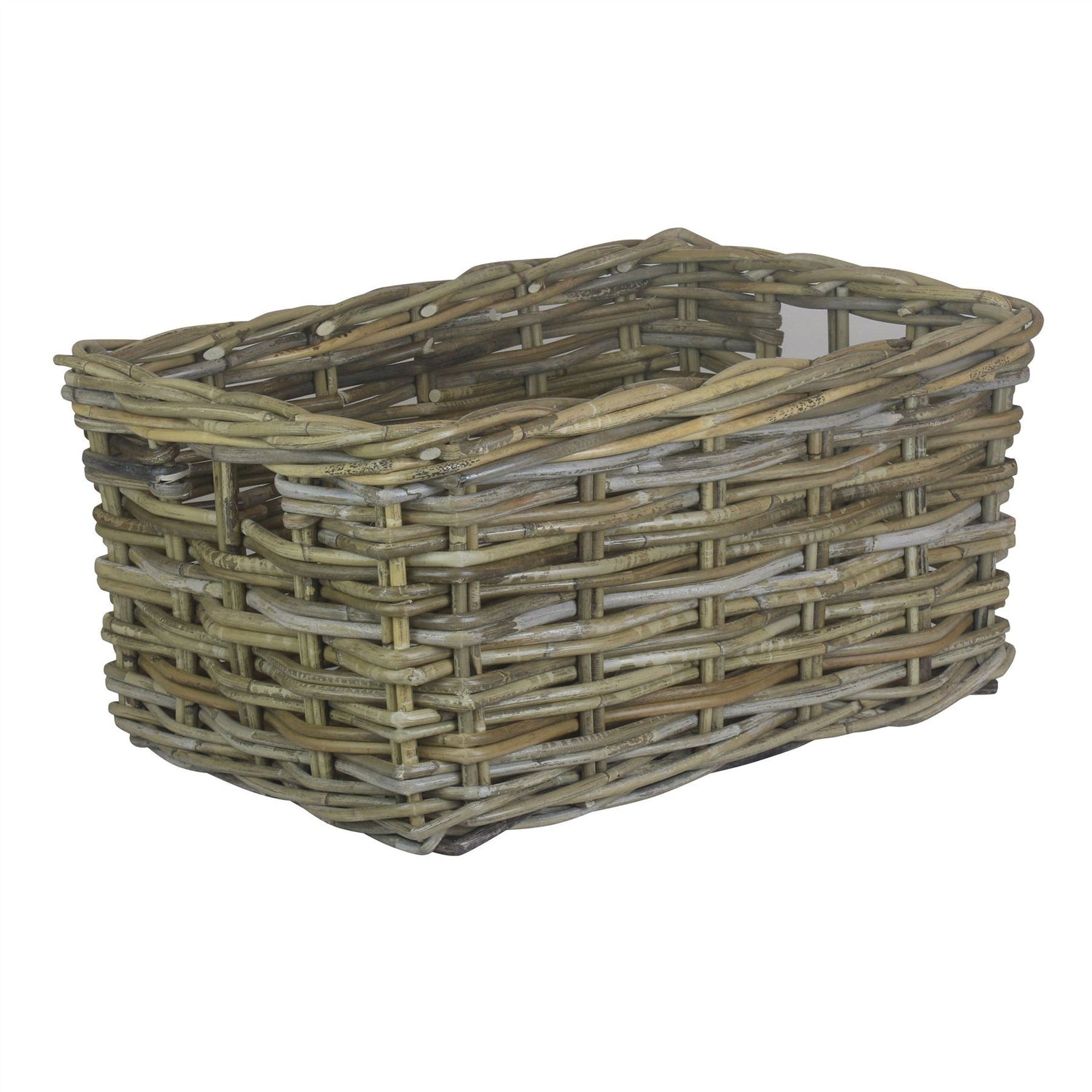 Rectangular Grey Rattan Pantry Basket - Large - Not A Boring Box APFE