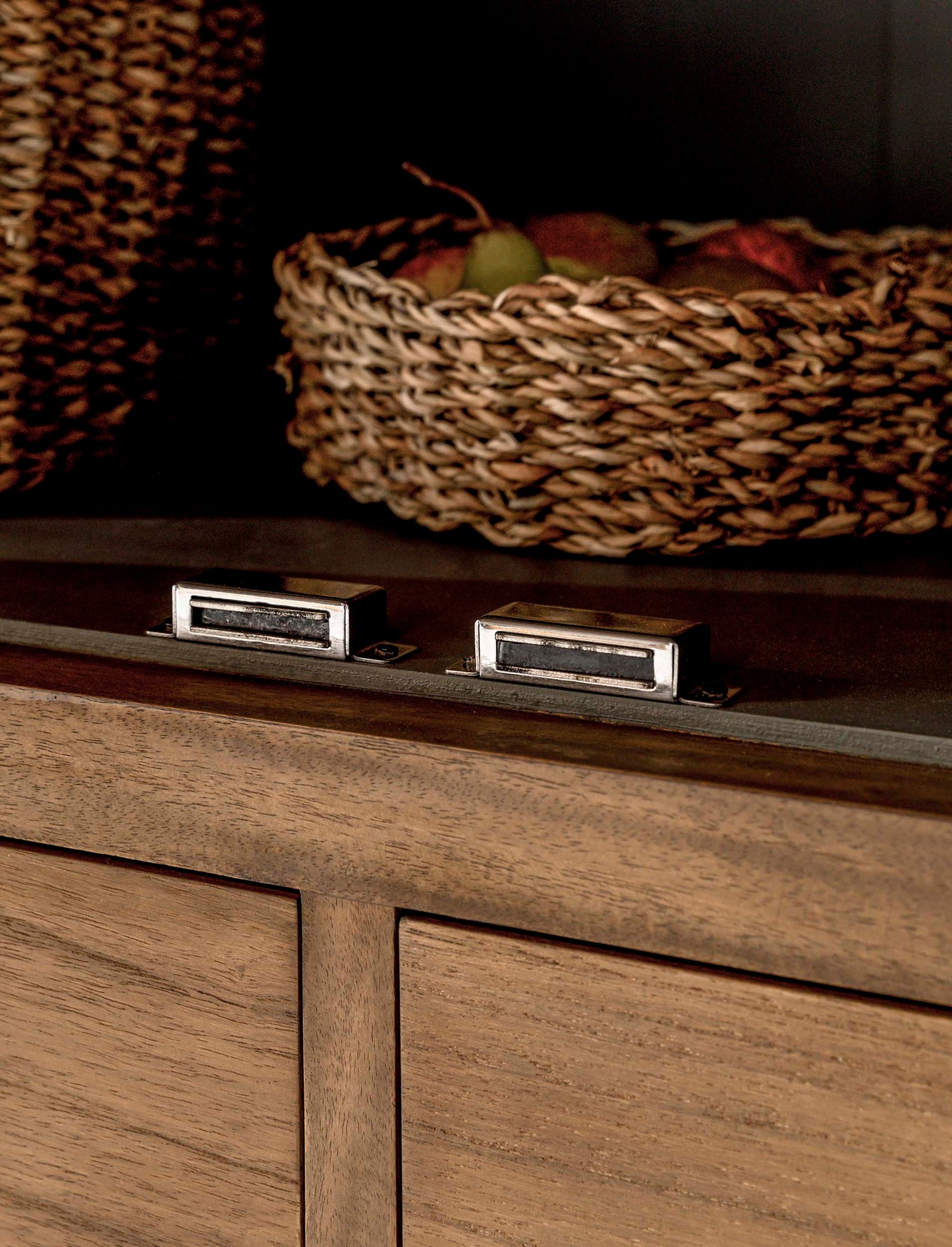 Walcote Pantry Cupboard Natural Wood